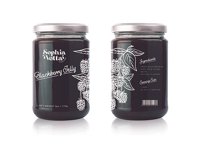 Sophia Votta Blackberry Jelly branding fruit illustration jelly packaging