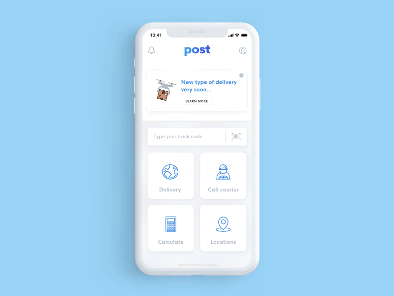 Post on-demand delivery app concept by Yalantis on Dribbble