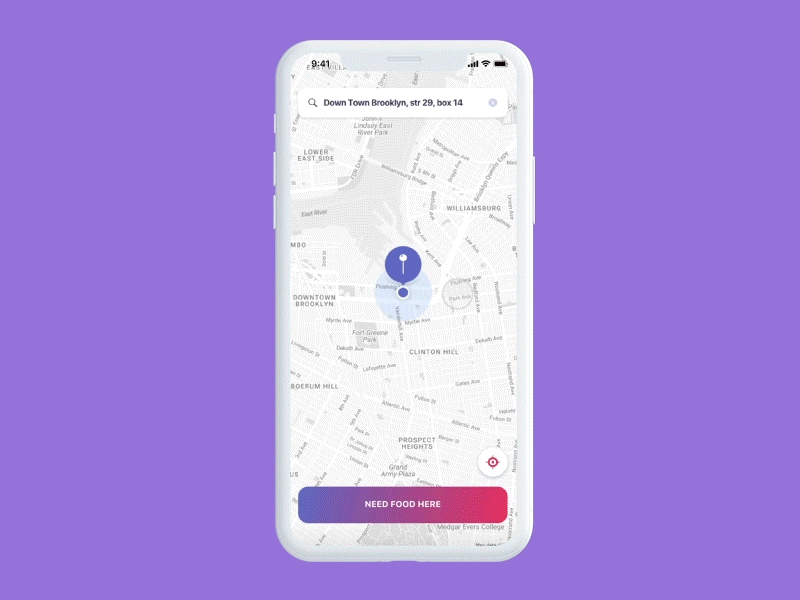 Food Delivery App Concept clean white application food delivery concept gif interaction interface animation ios mobile app iphonex iphone map payment tracking restaurant yalantis