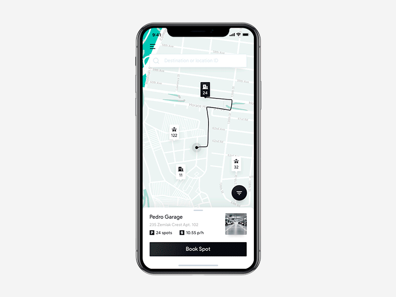 Parking App for Mobile animation car drive logo navigation parking app parkingspace prototype urban yalantis