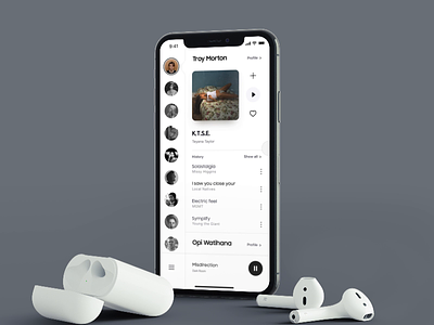 Music Streaming App – Friends Mix annimation mobile app music app music mix music player music streaming streaming app ui ux yalantis