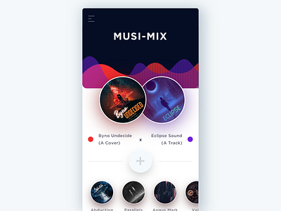Musi-Mix Feature android app ios mobile app mobile ui music music player ui ux