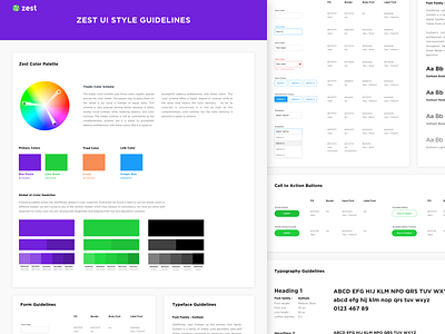 ZestMoney UI Guidelines branding design landing page logo ui web design