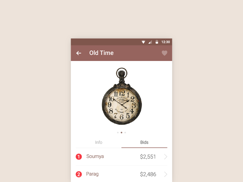 Antique Auction App Material Design by Vivek Singh on Dribbble