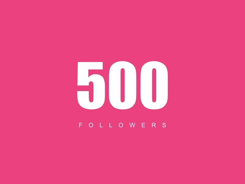 500 Followers Animation 500 500 followers after effects animated animation dribbble followers gif thank you