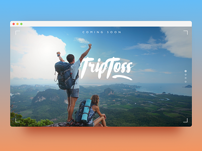 TripToss- Coming Soon coming soon plan toss tour travel trip ui web design website