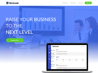 NicGrade Homepage Design