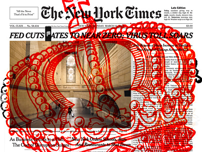 NYT Crown coronavirus design illustration