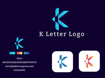 Modern k letter logo branding illustration kletter klogo lettering letterlogo logo logo design logotype modern logo typography