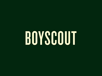 Boyscout Magazine Logo condensed lettering typography
