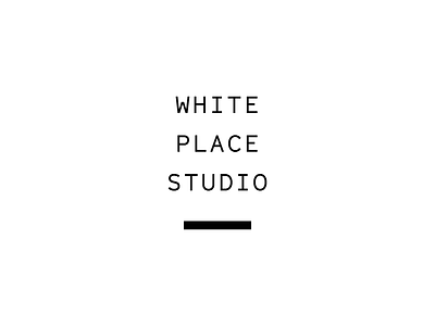 White Place Studio identity logo typography
