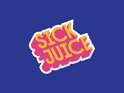Sick Juice Logo logo typography