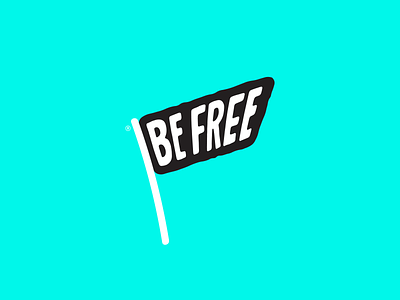 BeFree Logo (Option 2) flag freedom logo typography