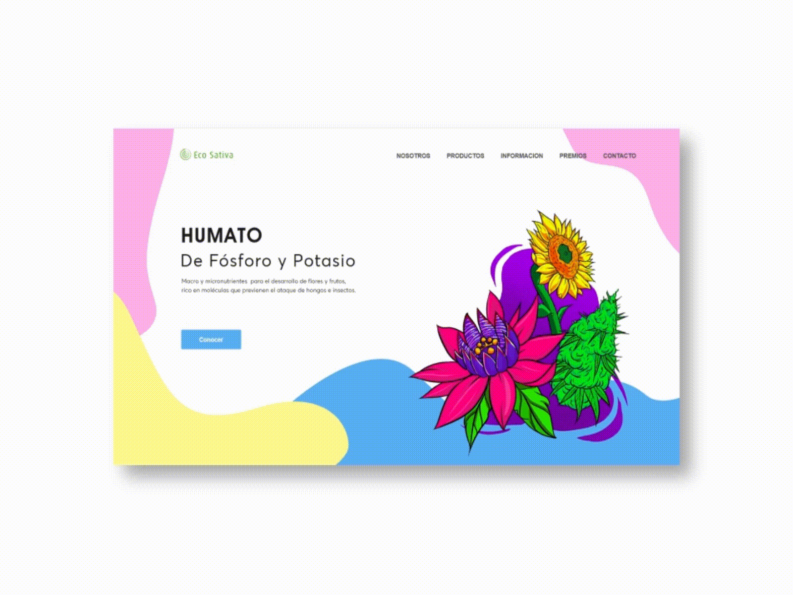 Landing Page. Ecosativa. branding design icon illustration ui