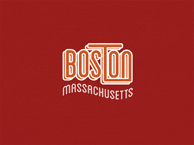 Boston boston branding custom lettering east logo retro simple vintage walter lopez