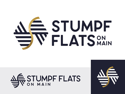 Stumpf Flats Logo Concept | Two apartment brand branding design flats identity illustrator logo