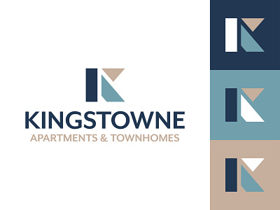 Kingstowne Logo Concept | Two branding design identity illustrator king logo logomark palette vector