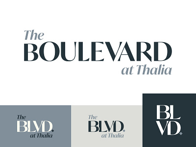 The Boulevard Logo Concept | Three apartments boulevard branding design identity illustrator logo logomark