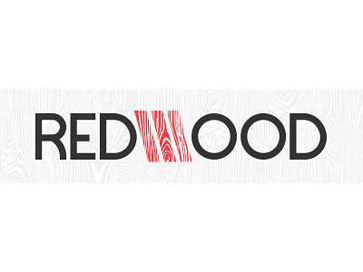 Redwood brand identity branding logo design concept pattern red redwood texture type custom typography vector logomark logotype wood