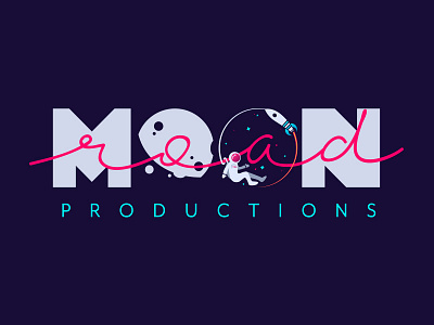 Moon Road Productions brand identity branding logo design concept moon mtv negative space rocket outer space galaxy productions type custom typography vector logomark logotype