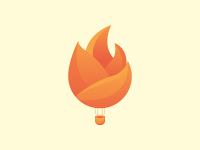 "It's Getting Hot in Air" Balloon branding dailylogochallenge design fire flame hot air balloon icon logo nelly