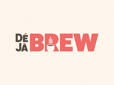 Déjà Brew branding cappuccino coffee dailylogochallenge deja vu design icon logo minimal pun white space