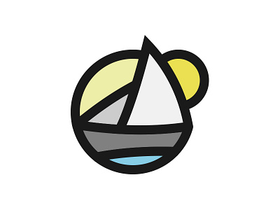 I'm on a Boat boat branding challenge daily dailylogochallenge design identity illustrator logo sail sun