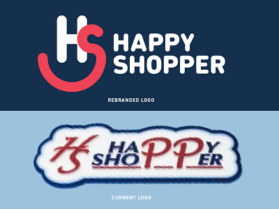 Happy Shopper branding challenge convenience store design happy identity logo logohunt shopper smile