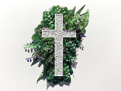 Easter Cross branding christian church cross design easter flowers palm sunday sermon series