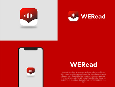 Weread podcast logo. branding creative design design logo