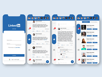 Concept Linkedin app design concept design design graphic design linkedin user interface vector xd designs
