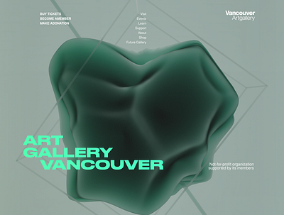 Art Gallery Vancouver 3d abstract art art direction art gallery artwork c4d canada cinema 4d cinema4d design figma gallery gallery art octane typography ux vancouver vancouver artgallery vancouver island