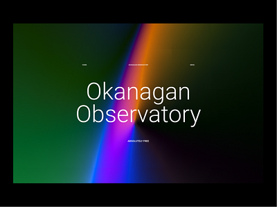 Okanagan Observatory 2d 2d animation 3d abstract adobe illustrator after effects animated animation art cinema 4d cinema4d design figma minimal typography ui ux