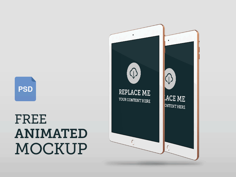 Download (Almost) Free iPad Animated PSD Mockup by Ruben Böhler on ...