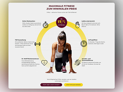 Fitpur Studio Webdesign adobexd company design fitness icons layout screendesign web webdesign wordpress xd