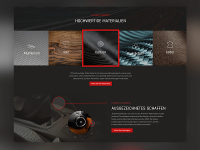 Automotive Interior Webdesign Material Control