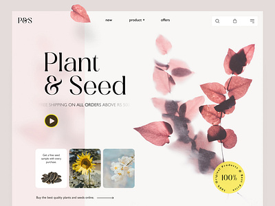 Website / Landing Page Design For Plant & Seed Suppliers.