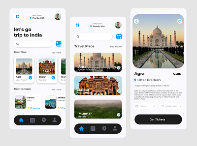 Travel App app app design home screen india ios online booking tourism app tourist travel travel app ui uidesign uiux uiuxdesign ux