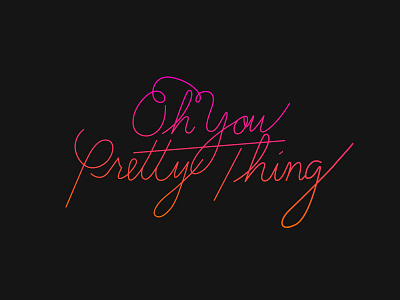 Pretty Thing hand drawn type lettering type typography