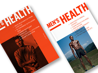 Modern Men's Health Identity athletes bold cover layout logo magazine mens health rebrand redesign sports type typography