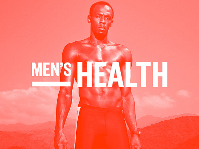 Modern Men's Health Identity` clean logo logomark magazine mark mens health modern rebrand redesign type typography