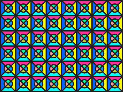 Techno Waffle color illustration line art pattern