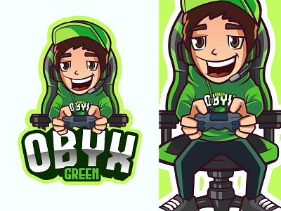 Obyx Green character illustration characters design game illustration logo mascotlogo vector