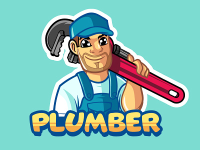 Plumber Cartoon Character character illustration characterdesign characters design illustration mascotdesign mascotlogo vector