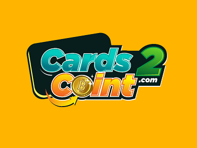 Cards Coint Text Logo Design