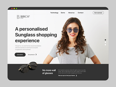 BirchPosh - Online store for sunglasses adobe photoshop figma ui uidesign ux uxdesign webdesign