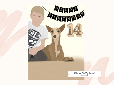 BIRTHDAY CARD | Animal Lovers animal animal art art birthday birthday card card character design dog greeting card illustration people personalized personnage vector