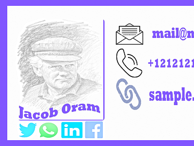 Signature for Jacob Oram brand branding design email design visitingcard