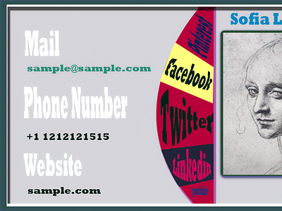 Sofia Loren's Email Signature brand branding cover design design email design email signature visitingcard