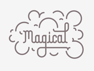 Magical design illustration typography
